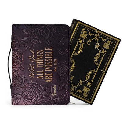 Personalized Bible Cover Case with Handle & Custom Name | CHRISTIANARTBAG 01080226
