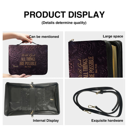 Personalized Bible Cover Case with Handle & Custom Name | CHRISTIANARTBAG 01080226