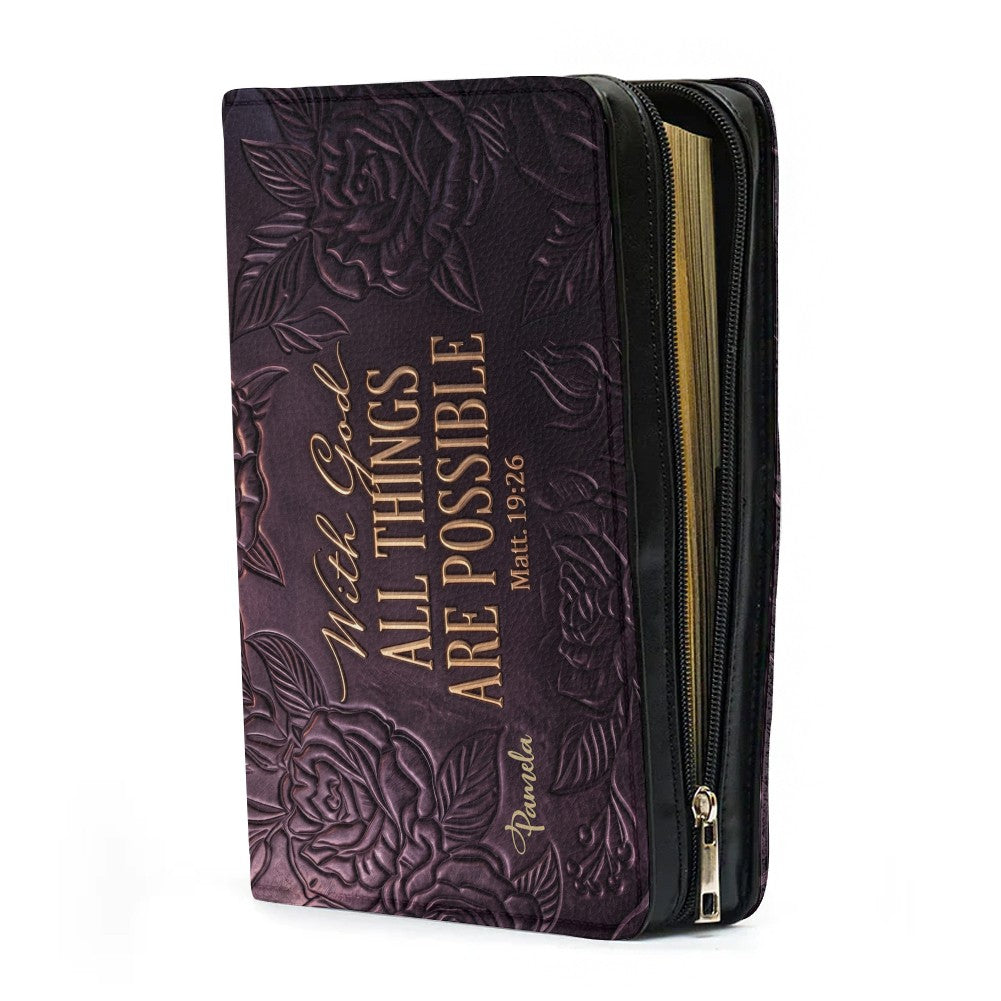 Personalized Bible Cover Case with Handle & Custom Name | CHRISTIANARTBAG 01080226