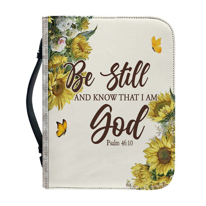 Personalized Sunflower Leather Bible Cover by CHRISTIANARTBAG - Custom Verse & Name Bible Carrying Case with Strap