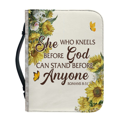 Personalized Sunflower Leather Bible Cover by CHRISTIANARTBAG - Custom Verse & Name Bible Carrying Case with Strap