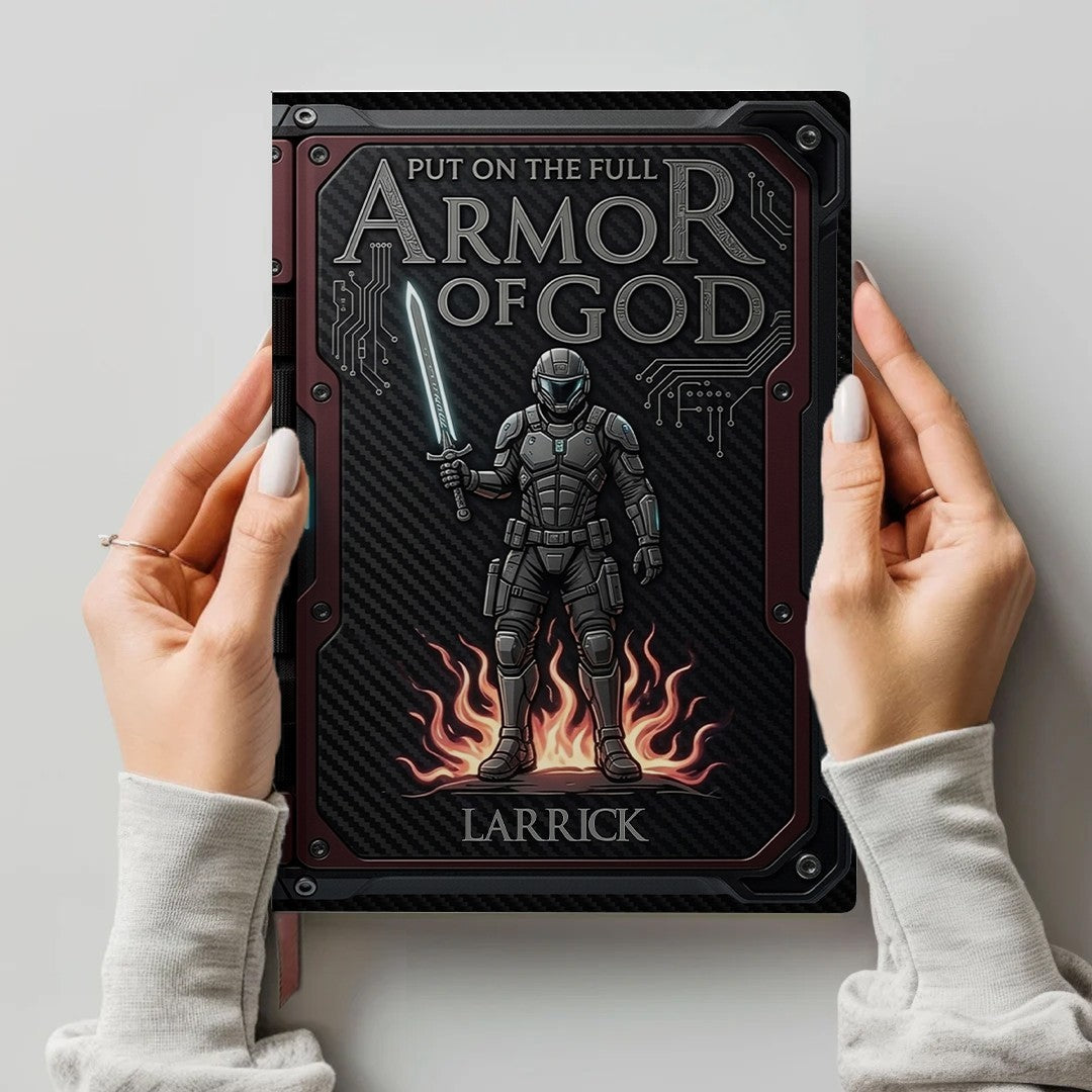Premium Custom Leather Journal & Pen Set - Armor of God Collection | CHRISTIANARTBAG CAB016126