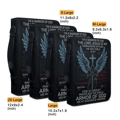 CHRISTIANARTBAG Personalized Bible Cover | Armor of God Tech Warrior Custom Bible Case CAB0162526