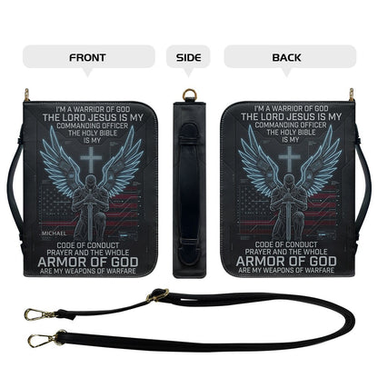 CHRISTIANARTBAG Personalized Bible Cover | Armor of God Tech Warrior Custom Bible Case CAB0162526