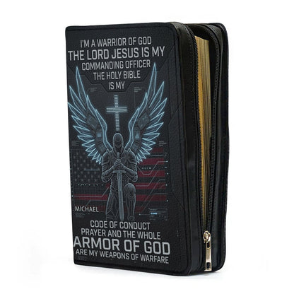 CHRISTIANARTBAG Personalized Bible Cover | Armor of God Tech Warrior Custom Bible Case CAB0162526