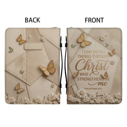 Personalized Bible Cover with Handle & Strap - I Can Do All Things - Philippians 4:13 | CHRISTIANARTBAG 01080926