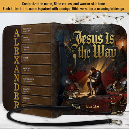 Personalized Bible Cover for Men – Custom Name & Bible Verse | CHRISTIANARTBAG CAB011926