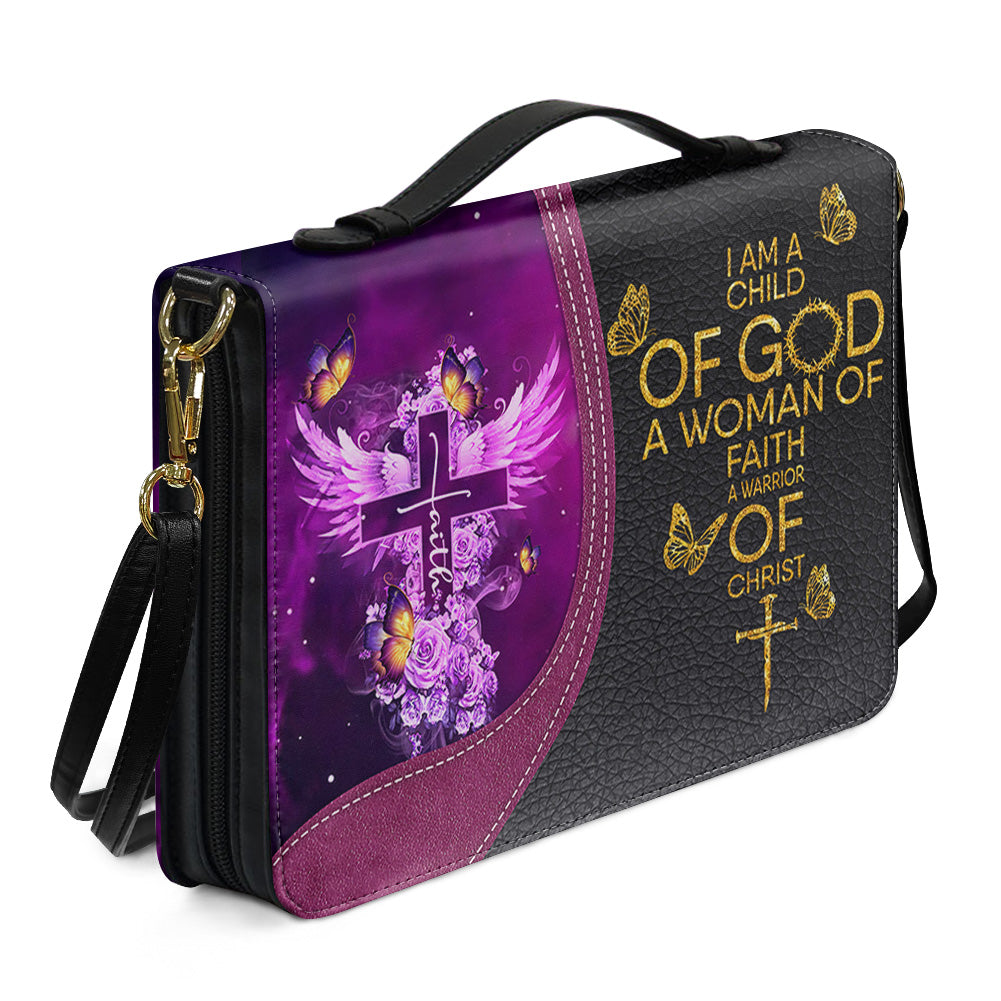 Personalized Bible Cover with Name - Custom Leather Bible Case for Women - Walk By Faith Not By Sight Scripture Gift - CAB141826