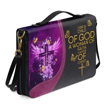 Personalized Bible Cover with Name - Custom Leather Bible Case for Women - Walk By Faith Not By Sight Scripture Gift - CAB141826