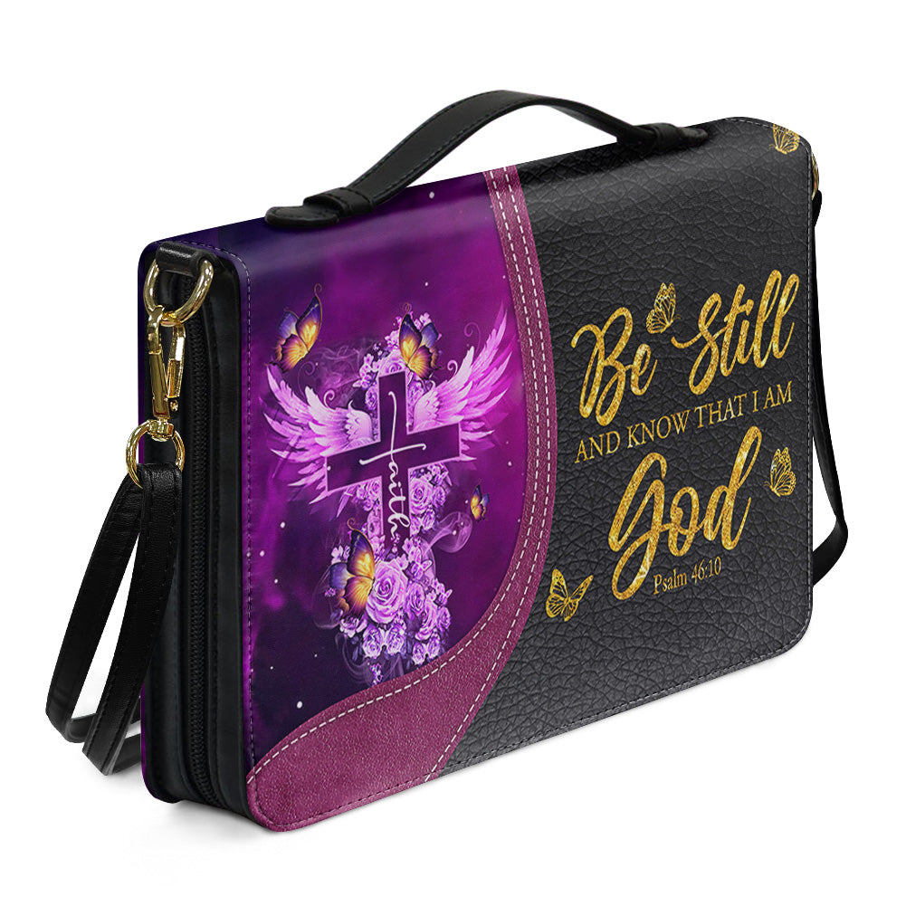 Personalized Bible Cover with Name - Custom Leather Bible Case for Women - Walk By Faith Not By Sight Scripture Gift - CAB141826