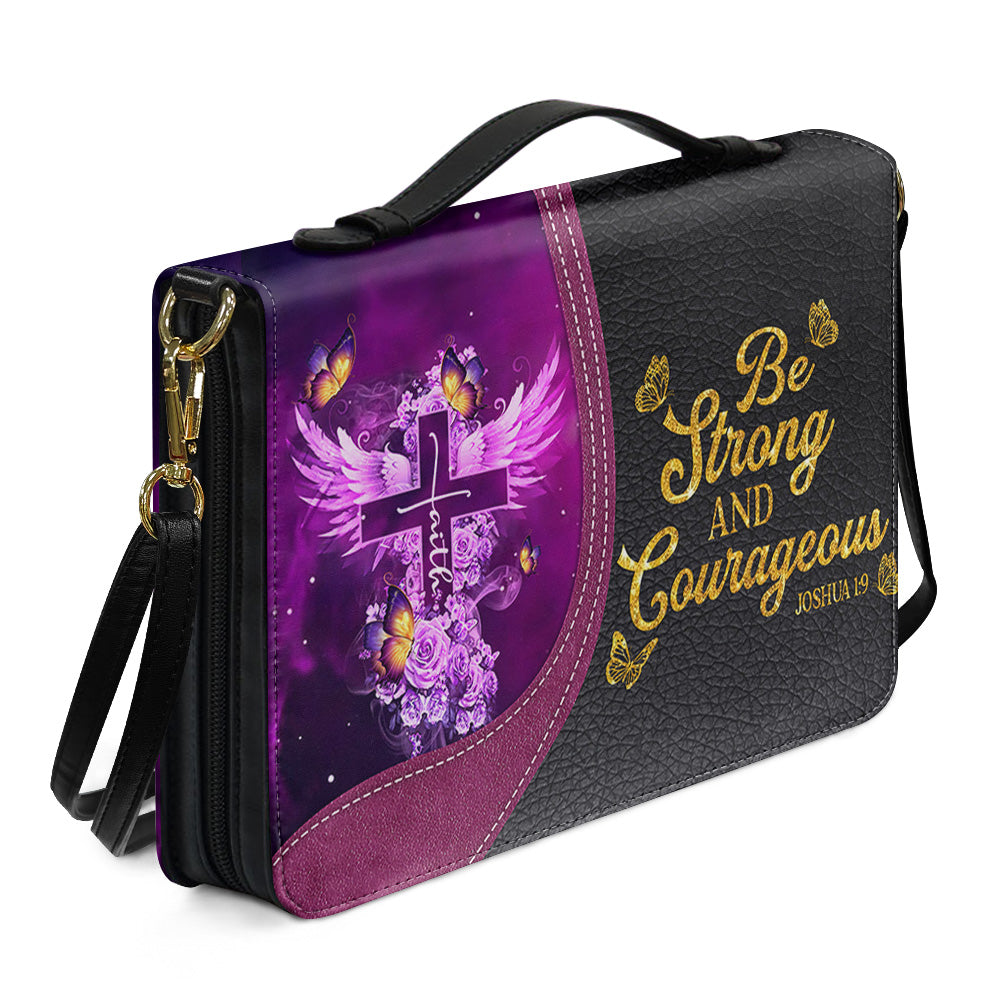 Personalized Bible Cover with Name - Custom Leather Bible Case for Women - Walk By Faith Not By Sight Scripture Gift - CAB141826