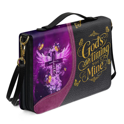Personalized Bible Cover with Name - Custom Leather Bible Case for Women - Walk By Faith Not By Sight Scripture Gift - CAB141826
