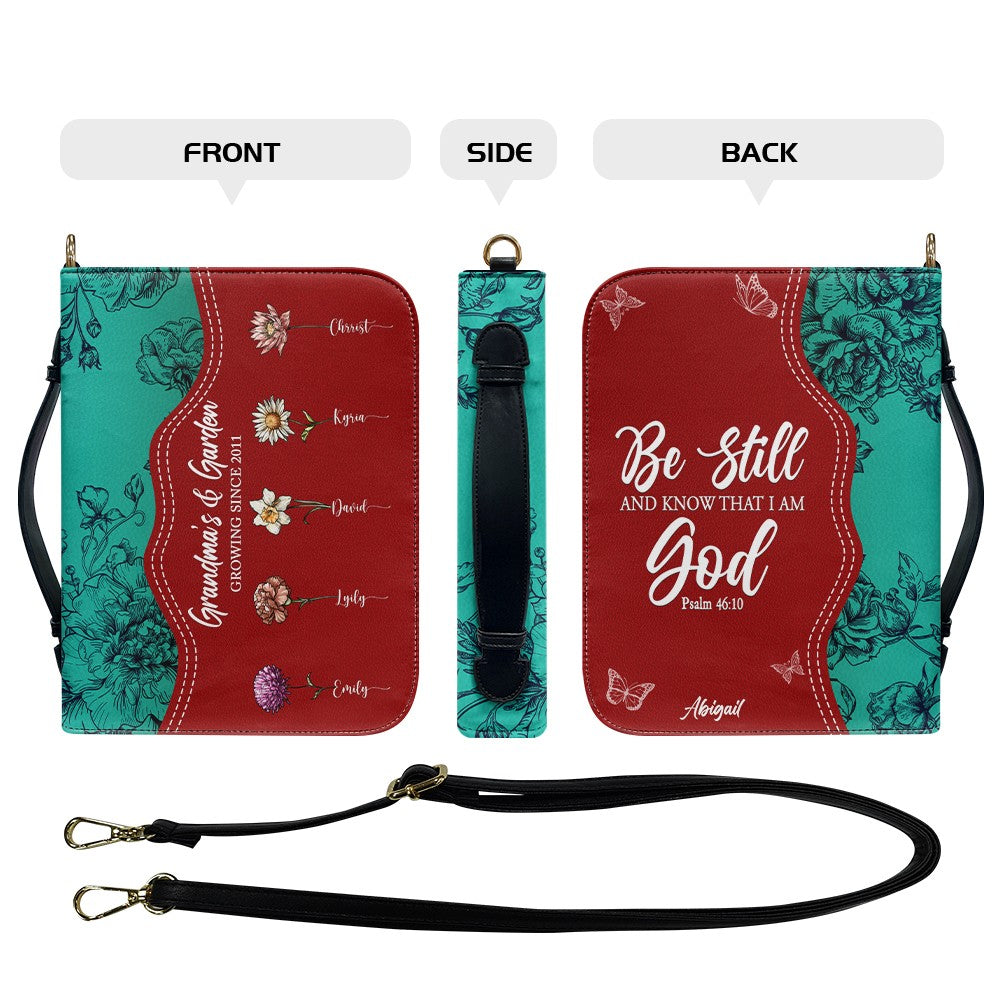 Personalized Bible Cover With Custom Verse & Birth Flowers | CHRISTIANARTBAG