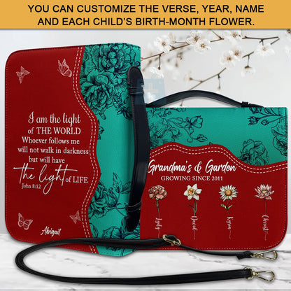 Personalized Bible Cover With Custom Verse & Birth Flowers | CHRISTIANARTBAG