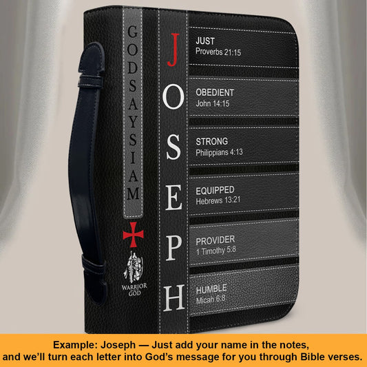 Personalized Bible Cover for Men - Bible Cover with Name Letters - CHRISTIANARTBAG