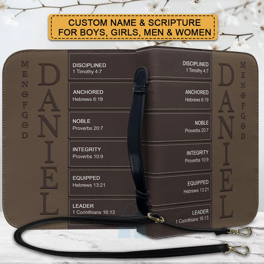Personalized Bible Cover – Custom Name Scripture Acronym Design