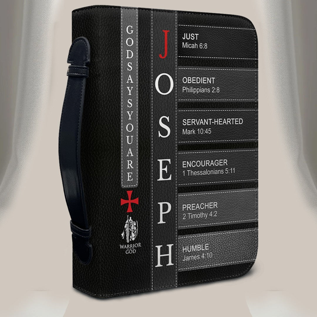 Personalized Bible Cover for Men – Christian Leather Pastor Gift with Name & Scripture | CHRISTIANARTBAG