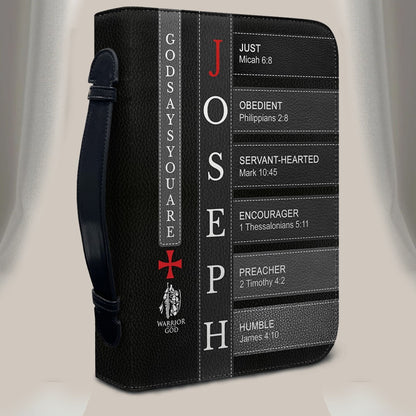 Personalized Bible Cover for Men – Christian Leather Pastor Gift with Name & Scripture | CHRISTIANARTBAG