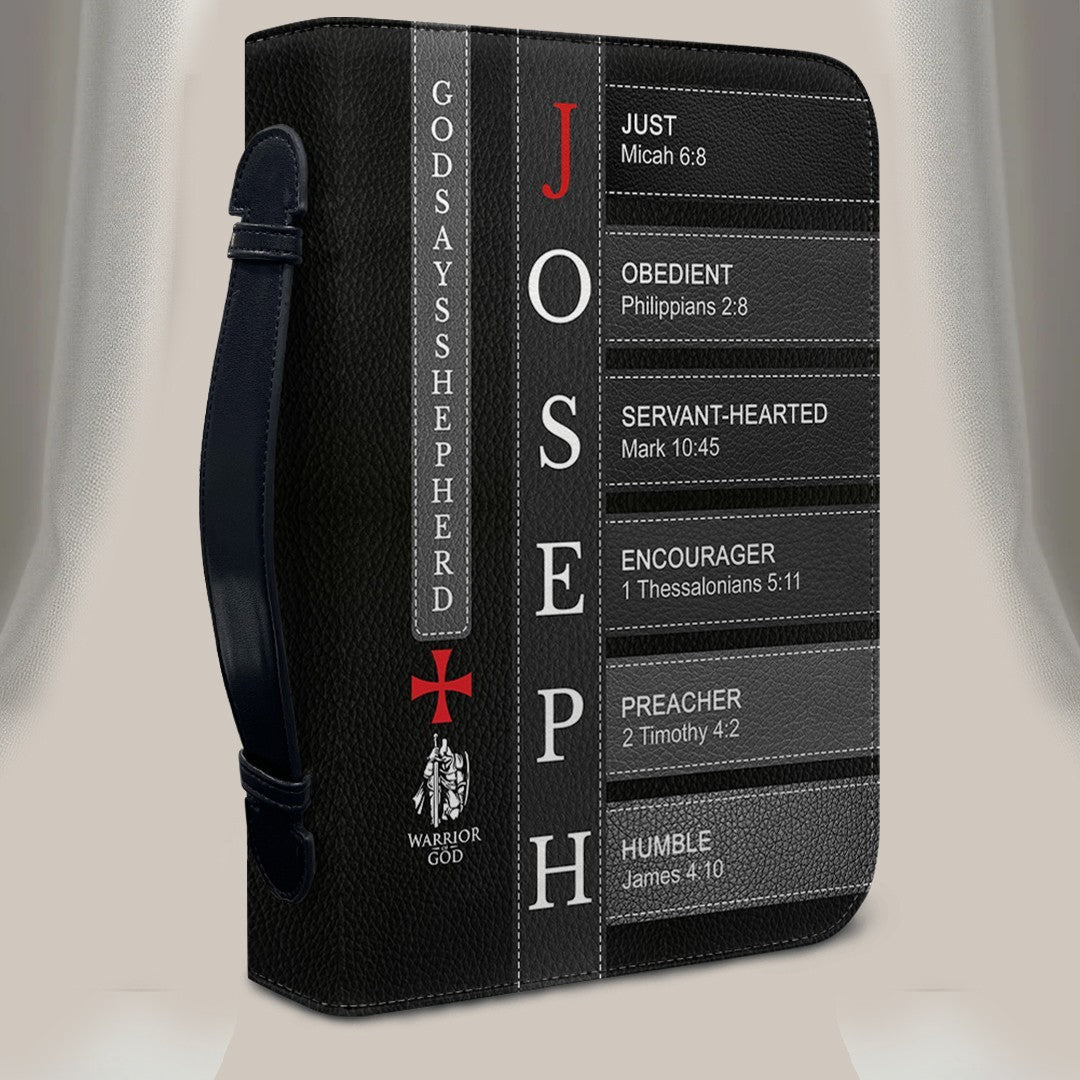 Personalized Bible Cover for Men – Christian Leather Pastor Gift with Name & Scripture | CHRISTIANARTBAG