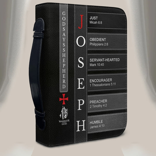 Personalized Bible Cover for Men – Christian Leather Pastor Gift with Name & Scripture | CHRISTIANARTBAG