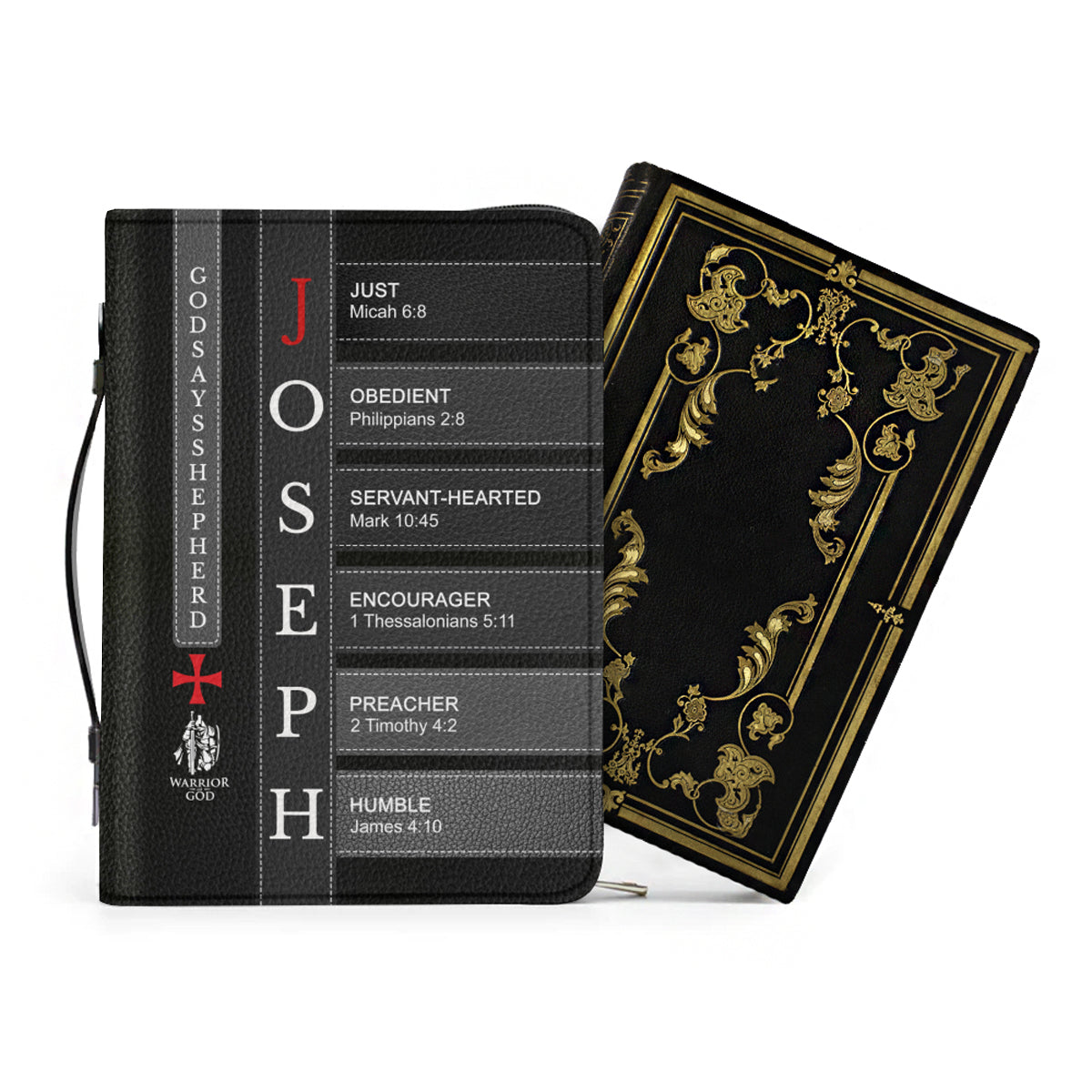 Personalized Bible Cover for Men – Christian Leather Pastor Gift with Name & Scripture | CHRISTIANARTBAG