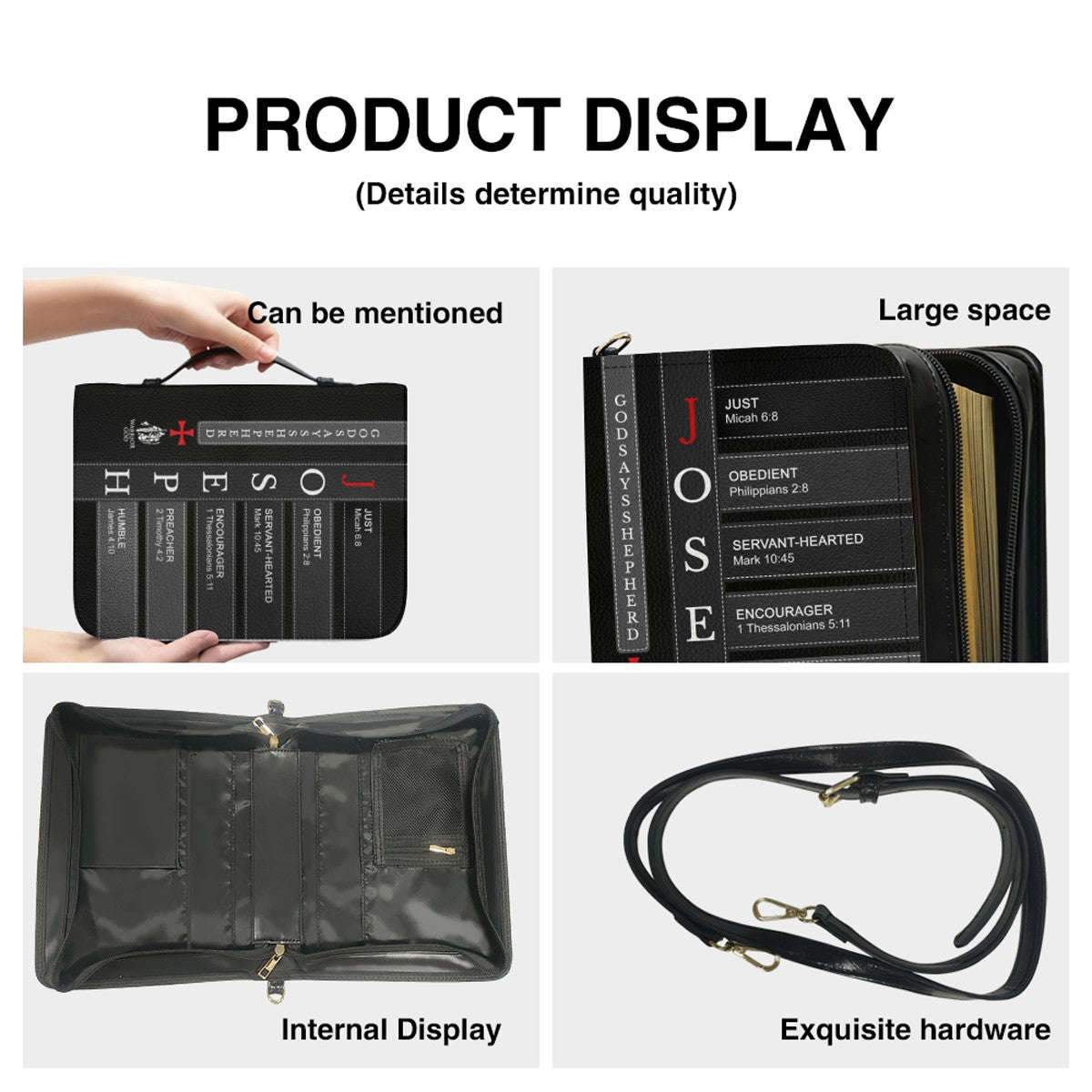 Personalized Bible Cover for Men – Christian Leather Pastor Gift with Name & Scripture | CHRISTIANARTBAG