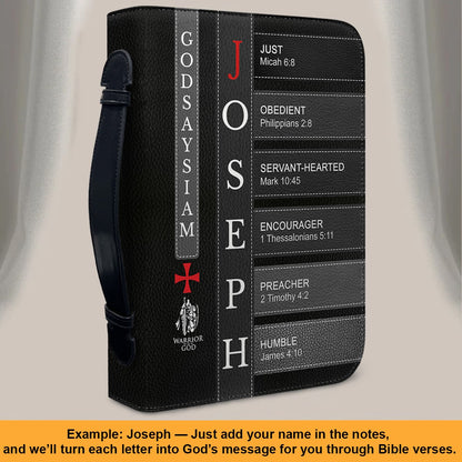 Personalized Bible Cover for Men – Christian Leather Pastor Gift with Name & Scripture | CHRISTIANARTBAG