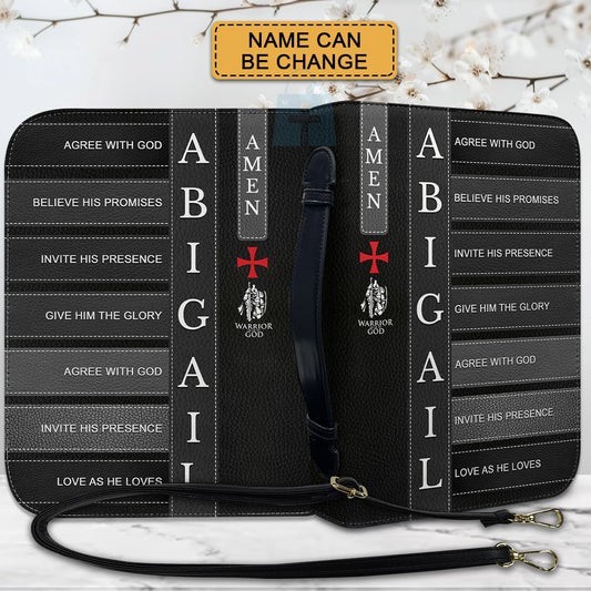 Personalized Bible Cover with Custom Name - Meaningful Faith Message for Each Letter - Premium Christian Gift for Men, Women & Kids