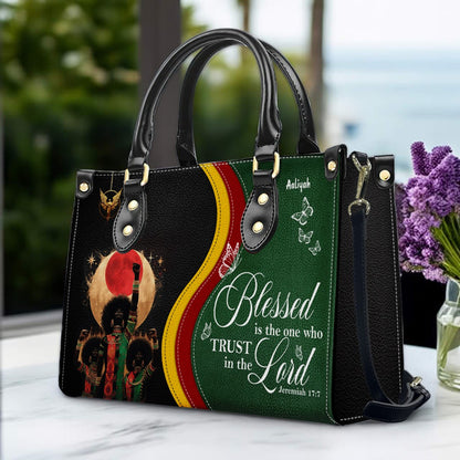 Set - Personalized Christian Leather Handbag & Wallet | Custom Bible Verse Faith Gift for Women by CHRISTIANARTBAG