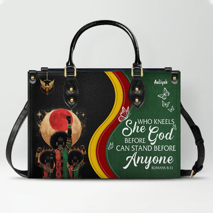 Set - Personalized Christian Leather Handbag & Wallet | Custom Bible Verse Faith Gift for Women by CHRISTIANARTBAG