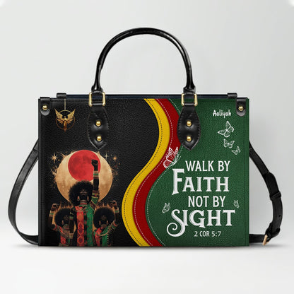 Set - Personalized Christian Leather Handbag & Wallet | Custom Bible Verse Faith Gift for Women by CHRISTIANARTBAG