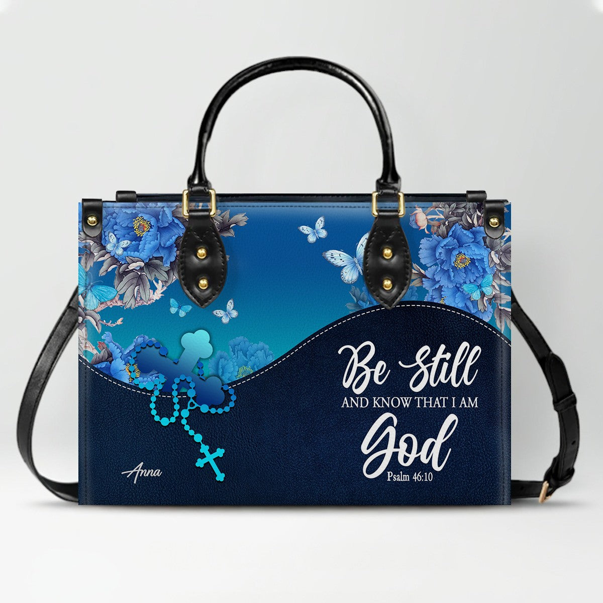 Personalized Christian Leather Handbag for Women – Custom Name & Bible Verse – Inspirational Faith Purse by CHRISTIANARTBAG