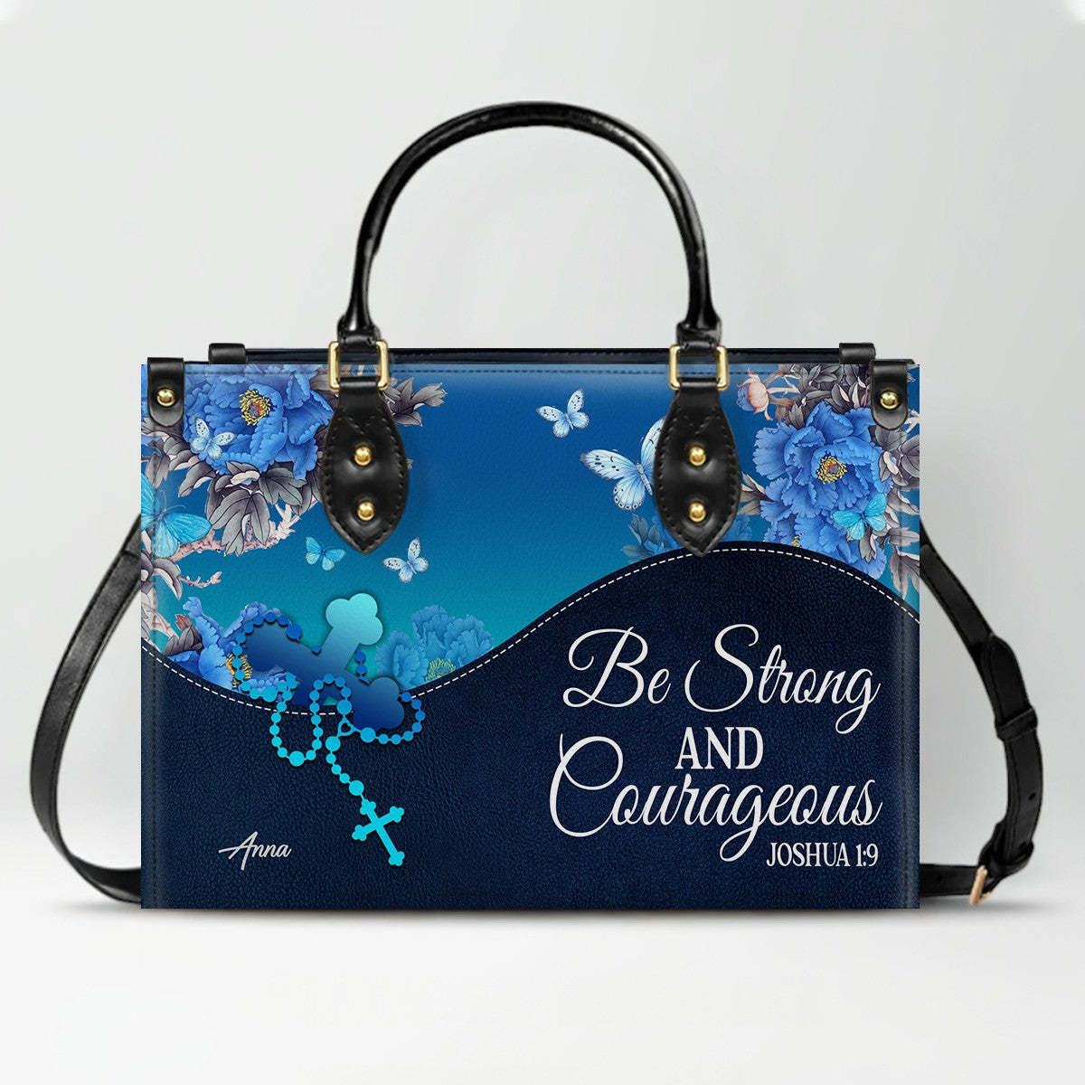 Personalized Christian Leather Handbag for Women – Custom Name & Bible Verse – Inspirational Faith Purse by CHRISTIANARTBAG