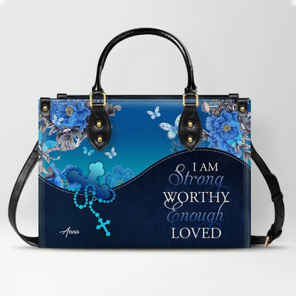 Personalized Christian Leather Handbag for Women – Custom Name & Bible Verse – Inspirational Faith Purse by CHRISTIANARTBAG