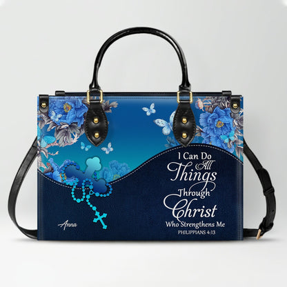 Personalized Christian Leather Handbag for Women – Custom Name & Bible Verse – Inspirational Faith Purse by CHRISTIANARTBAG