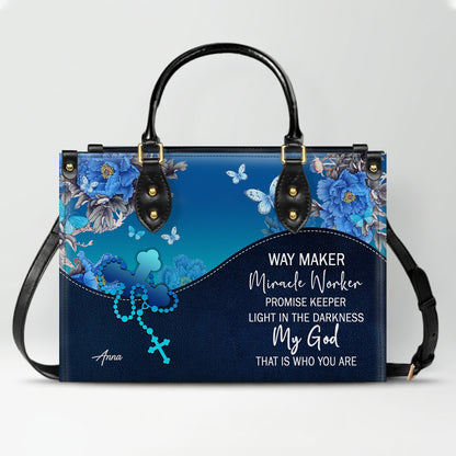 Personalized Christian Leather Handbag for Women – Custom Name & Bible Verse – Inspirational Faith Purse by CHRISTIANARTBAG