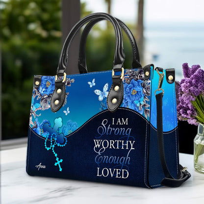 Personalized Christian Leather Handbag for Women – Custom Name & Bible Verse – Inspirational Faith Purse by CHRISTIANARTBAG