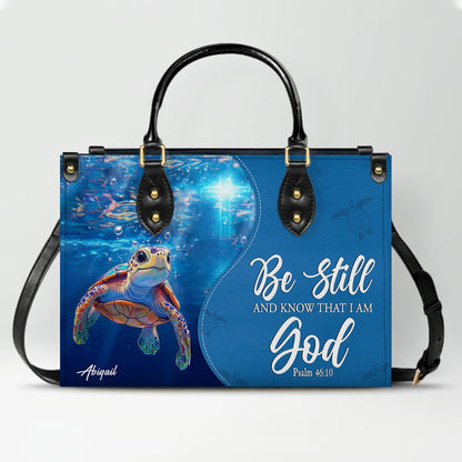 Custom Christian Leather Handbag with Bible Verse – Faith-Inspired Personalized Purse by CHRISTIANARTBAG
