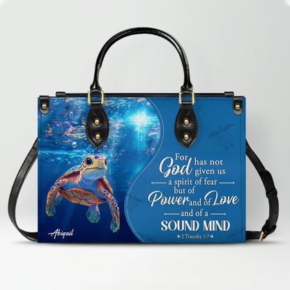 Custom Christian Leather Handbag with Bible Verse – Faith-Inspired Personalized Purse by CHRISTIANARTBAG