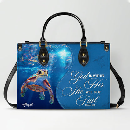 Custom Christian Leather Handbag with Bible Verse – Faith-Inspired Personalized Purse by CHRISTIANARTBAG