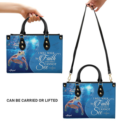 Custom Christian Leather Handbag with Bible Verse – Faith-Inspired Personalized Purse by CHRISTIANARTBAG