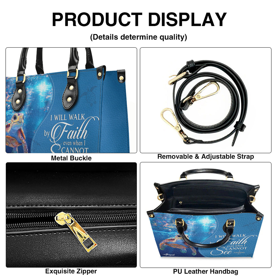 Custom Christian Leather Handbag with Bible Verse – Faith-Inspired Personalized Purse by CHRISTIANARTBAG