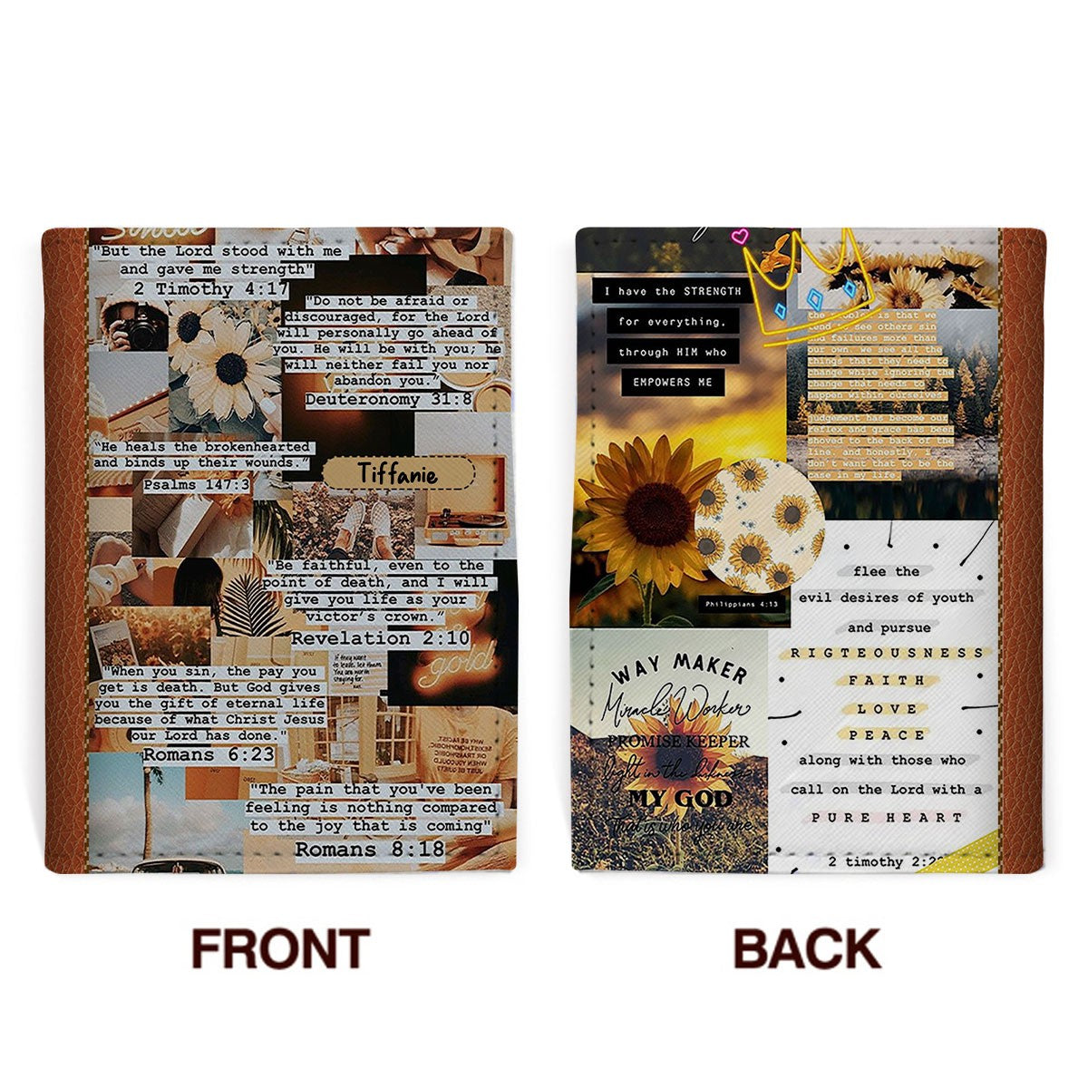 Personalized Christian Passport Cover with Bible Verses – Custom Travel Wallet by CHRISTIANARTBAG