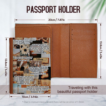 Personalized Christian Passport Cover with Bible Verses – Custom Travel Wallet by CHRISTIANARTBAG