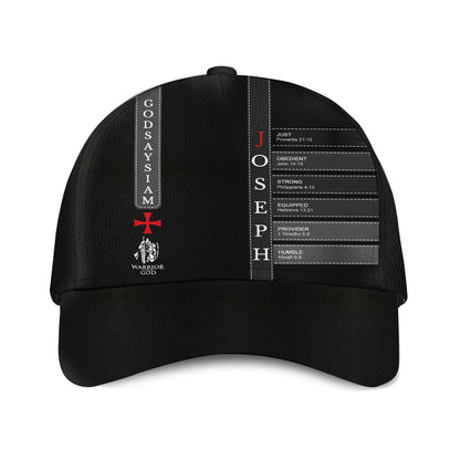 Personalized Christian Classic Cap – Custom Name with Bible Verses Defining Godly Leadership for Men