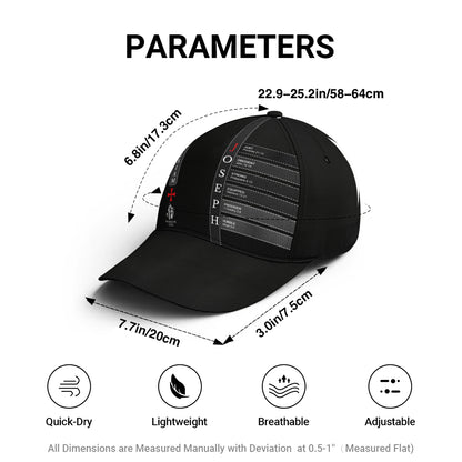 Personalized Christian Classic Cap – Custom Name with Bible Verses Defining Godly Leadership for Men