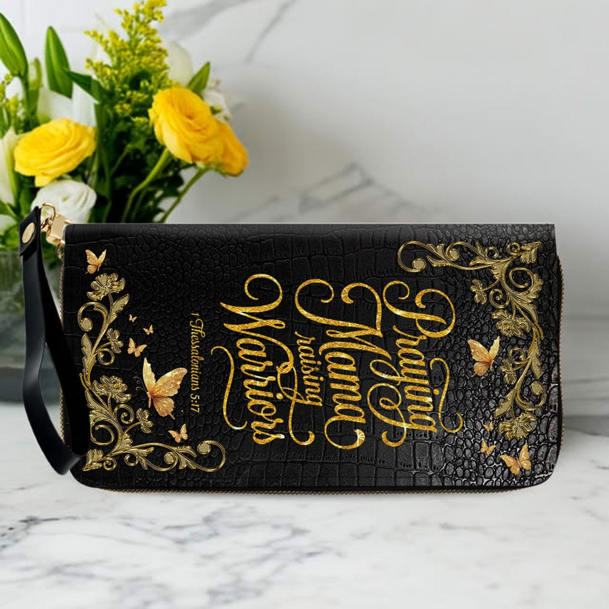 CHRISTIANARTBAG Personalized Leather Handbag & Wallet Set - Custom Name | Christian Gift | CHRISTIANARTBAG CAB014226