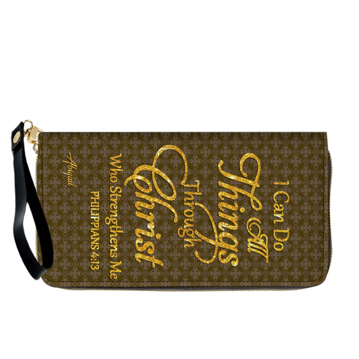 Personalized Leather Handbag for Women – “I Can Do All Things Through Christ” Philippians 4:13 | Christian Gift for Mom | CHRISTIANARTBAG CAB31626