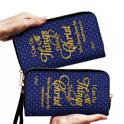 Personalized Leather Handbag for Women – “I Can Do All Things Through Christ” Philippians 4:13 | Christian Gift for Mom | CHRISTIANARTBAG CAB31626