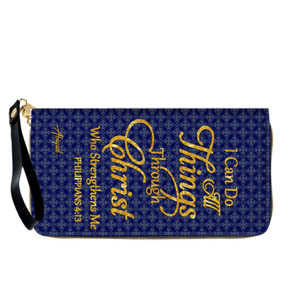 Personalized Leather Handbag for Women – “I Can Do All Things Through Christ” Philippians 4:13 | Christian Gift for Mom | CHRISTIANARTBAG CAB31626